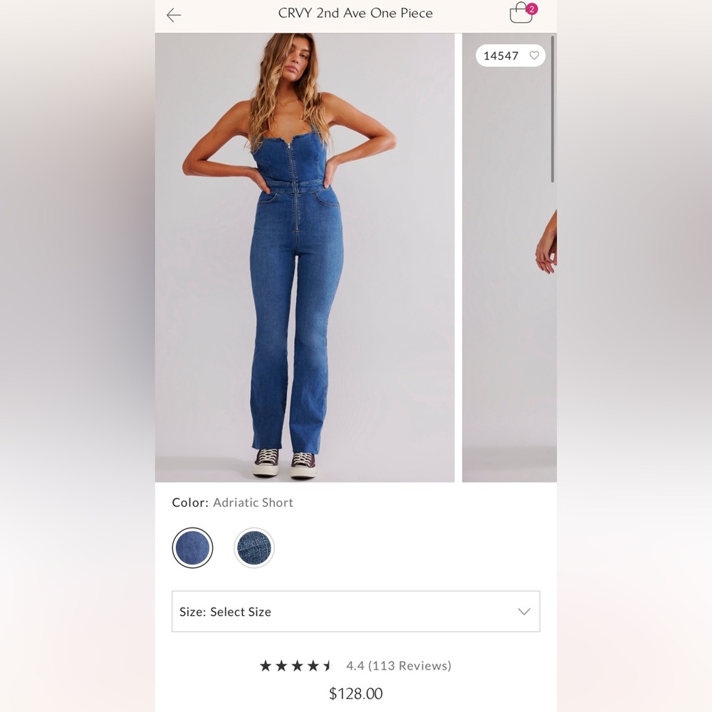 CRVY 2nd Ave Denim One Piece - Picture 2 of 5